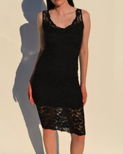 Load image into Gallery viewer, Vintage Black Lace Midi Dress
