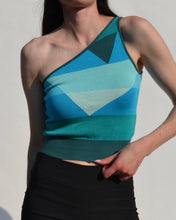 Load image into Gallery viewer, Gianni Versace One Shoulder Geometric Knit Top
