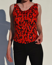 Load image into Gallery viewer, Flame Sequin Cowl Neck Tank
