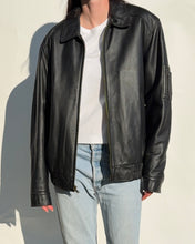 Load image into Gallery viewer, Vintage Leather Bomber Jacket
