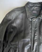 Load image into Gallery viewer, Vintage Danier Black Leather Bomber Jacket
