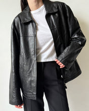 Load image into Gallery viewer, Classic Black Leather Jacket

