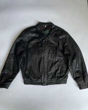 Load image into Gallery viewer, Danier Black Distressed Leather Bomber
