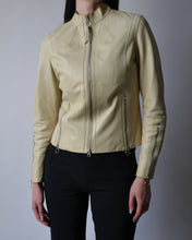 Load image into Gallery viewer, Danier Cream Moto Leather Jacket
