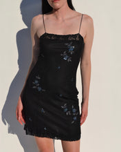 Load image into Gallery viewer, Betsey Johnson Black Beaded Mini Dress
