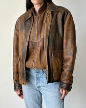 Load image into Gallery viewer, Vintage Distressed Leather Jacket
