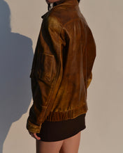 Load image into Gallery viewer, Vintage Danier Distressed Leather Bomber Jacket
