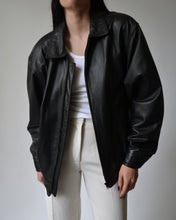 Load image into Gallery viewer, Vintage Black Leather Bomber
