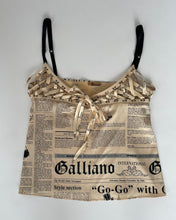 Load image into Gallery viewer, John Galliano 2004 Newpaper Print Top
