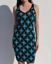 Load image into Gallery viewer, Blue &amp; Black Crochet Dress
