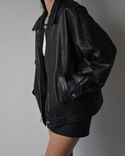 Load image into Gallery viewer, Classic Black Leather Jacket
