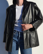 Load image into Gallery viewer, Vintage Black Danier Leather Blazer
