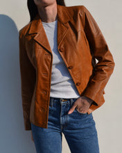 Load image into Gallery viewer, Tan Leather Blazer

