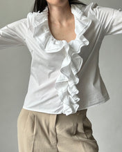 Load image into Gallery viewer, Ralph Lauren White Ruffled Button Up
