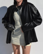 Load image into Gallery viewer, Black Danier Leather Moto Jacket
