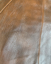 Load image into Gallery viewer, Brown Distressed Leather Bomber Jacket
