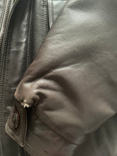 Load image into Gallery viewer, Vintage Brown Leather Bomber Jacket
