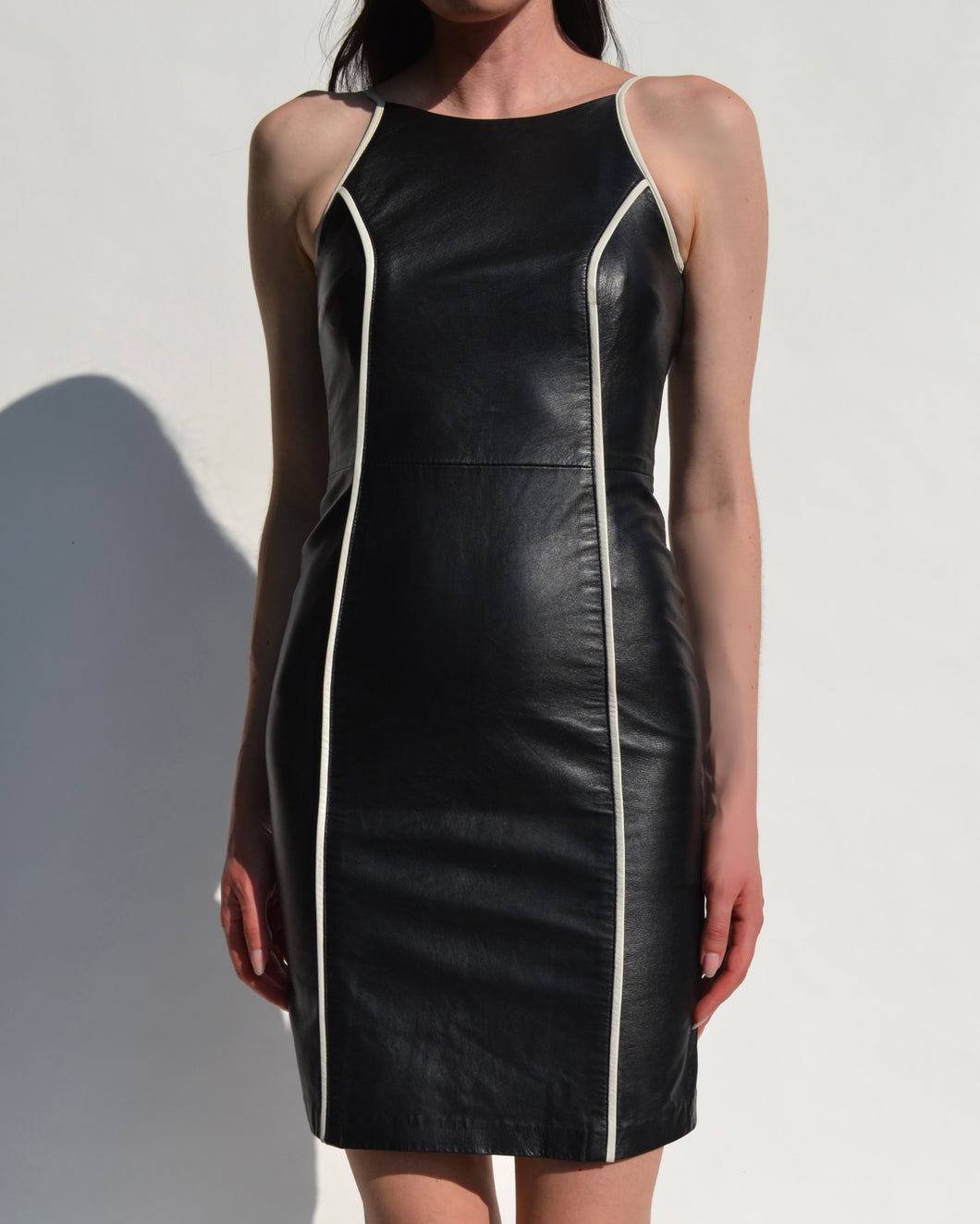 Vintage Danier Leather Halter Dress