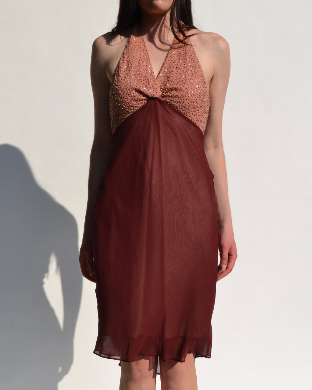 BCBG Silk Halter Dress