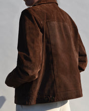 Load image into Gallery viewer, Brown Suede Button Up Jacket
