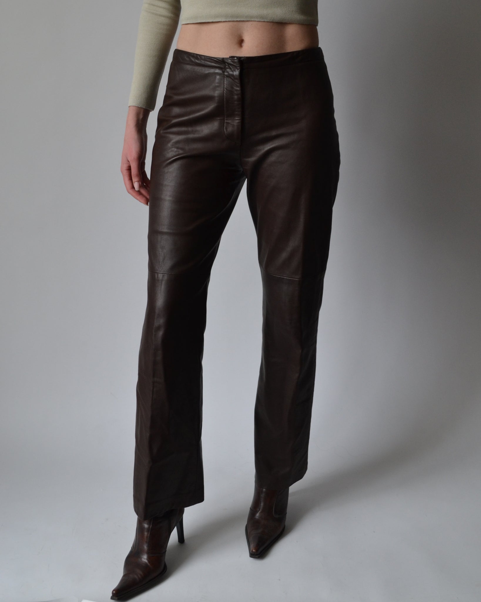 Brown Danier Leather Pants – 23 Lux