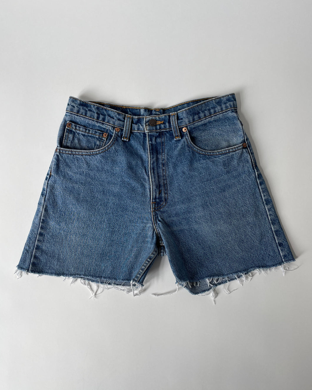Levi’s Medium Wash 550 High Waisted Shorts