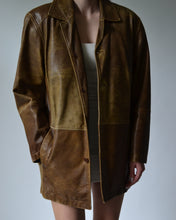 Load image into Gallery viewer, Tan Distressed Leather Jacket
