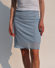 Load image into Gallery viewer, Soft Blue United Colors of Benetton Sheer Overlay Skirt
