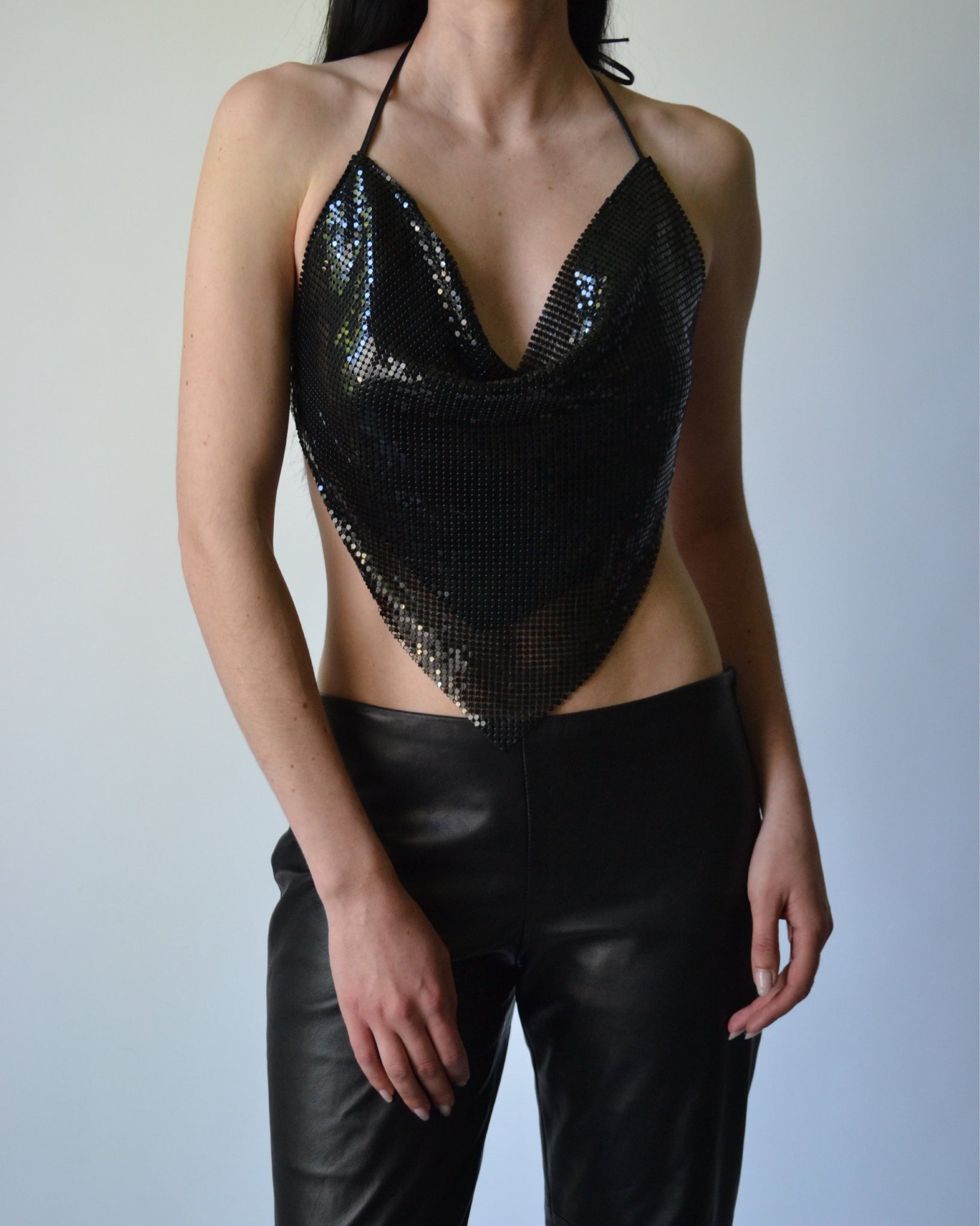 Black Chainmail Top