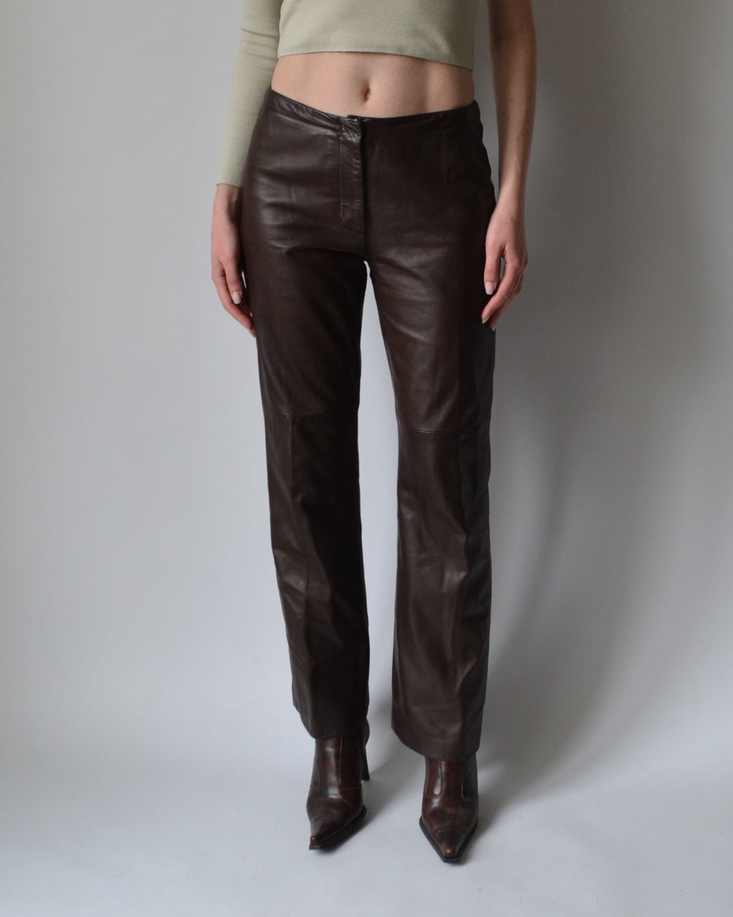 Brown Danier Leather Pants