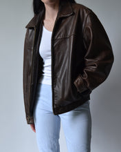 Load image into Gallery viewer, Brown Distressed Leather Jacket
