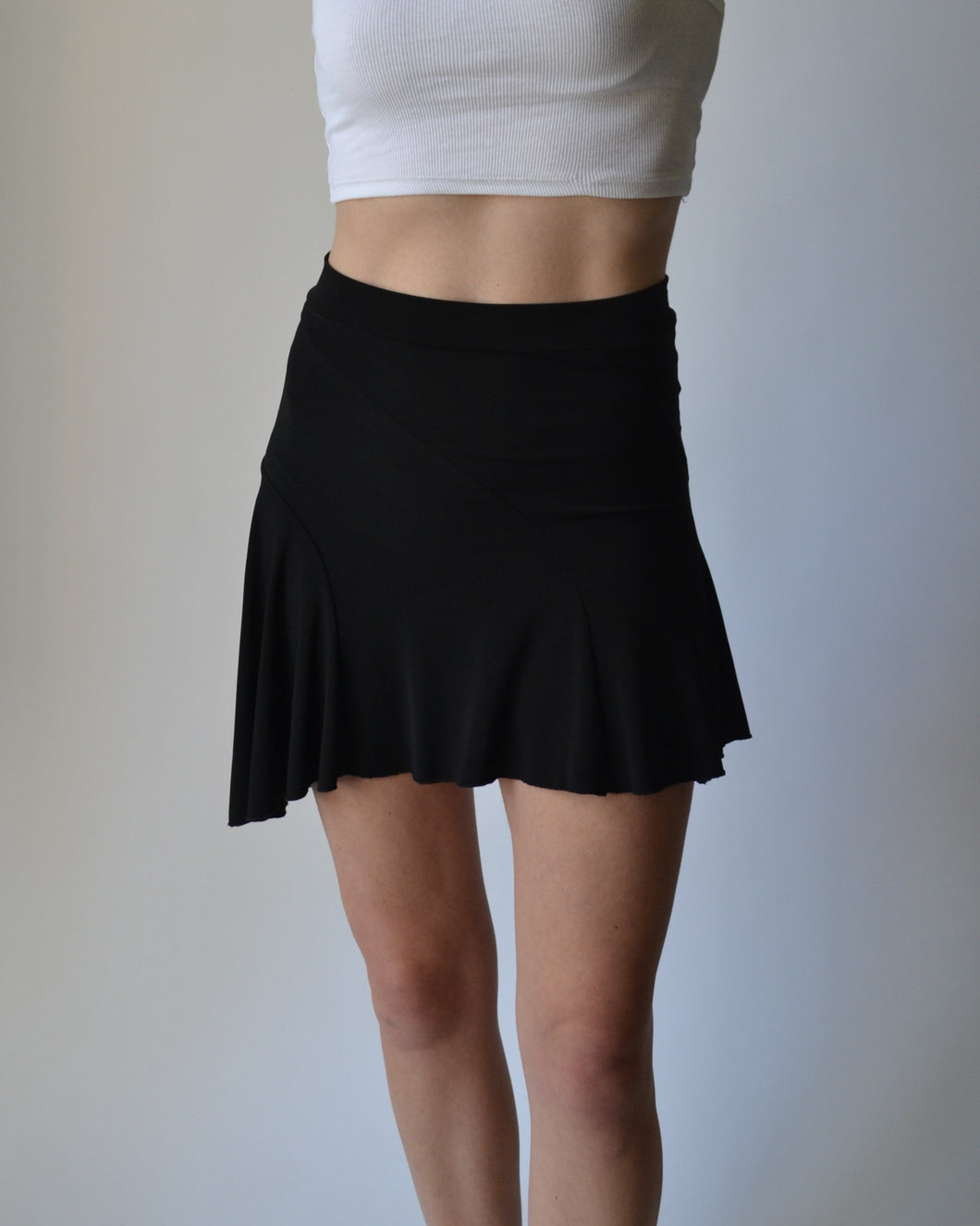 Vintage Black Asymmetrical Skirt