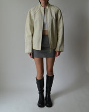 Load image into Gallery viewer, Vintage White Patina Danier Leather Moto Jacket
