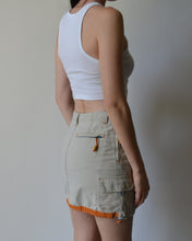 Load image into Gallery viewer, Beige High Waisted Cargo Skirt
