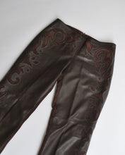 Load image into Gallery viewer, Vintage Brown Danier Patterned Leather Pants
