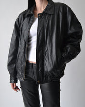 Load image into Gallery viewer, Vintage Leather Bomber Jacket
