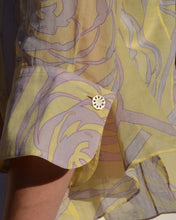 Load image into Gallery viewer, Authentic Chanel Yellow Sheer Button Up Blouse

