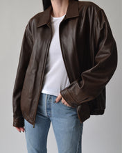Load image into Gallery viewer, Brown Chaps Ralph Lauren Leather Bomber
