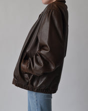 Load image into Gallery viewer, Brown Chaps Ralph Lauren Leather Bomber

