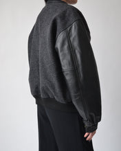 Load image into Gallery viewer, Wool &amp; Leather Bomber Jacket
