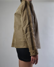 Load image into Gallery viewer, Beige Suede Leather Moto Jacket
