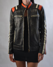 Load image into Gallery viewer, Distressed Leather Motorcycle Jacket
