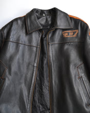 Load image into Gallery viewer, Diesel Black &amp; Orange Leather Jacket
