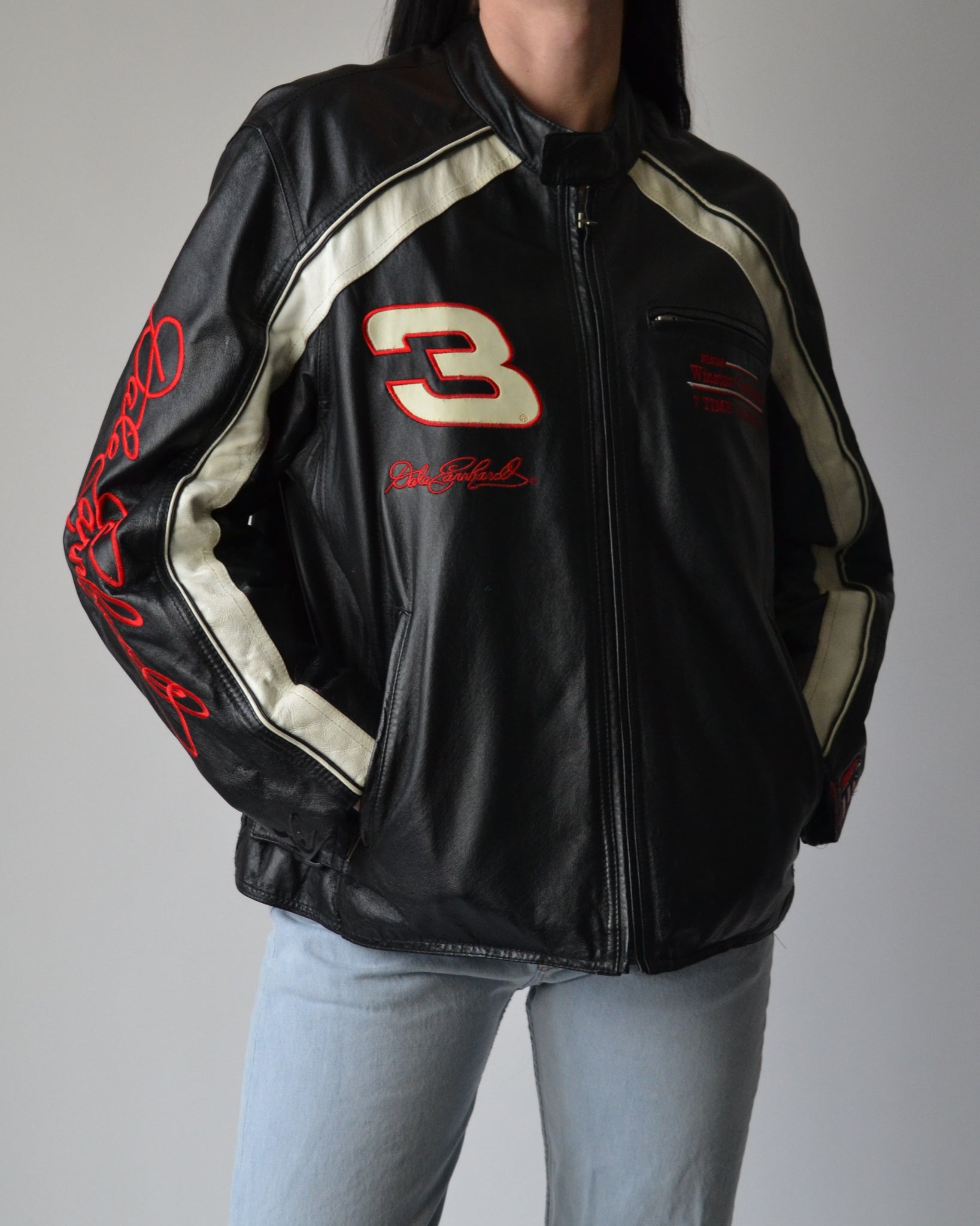 Wilson leather clearance dale earnhardt jacket