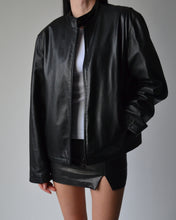 Load image into Gallery viewer, Danier Black Leather Moto Jacket
