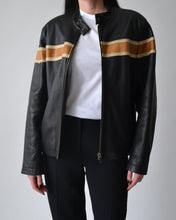 Load image into Gallery viewer, Danier Striped Leather Jacket
