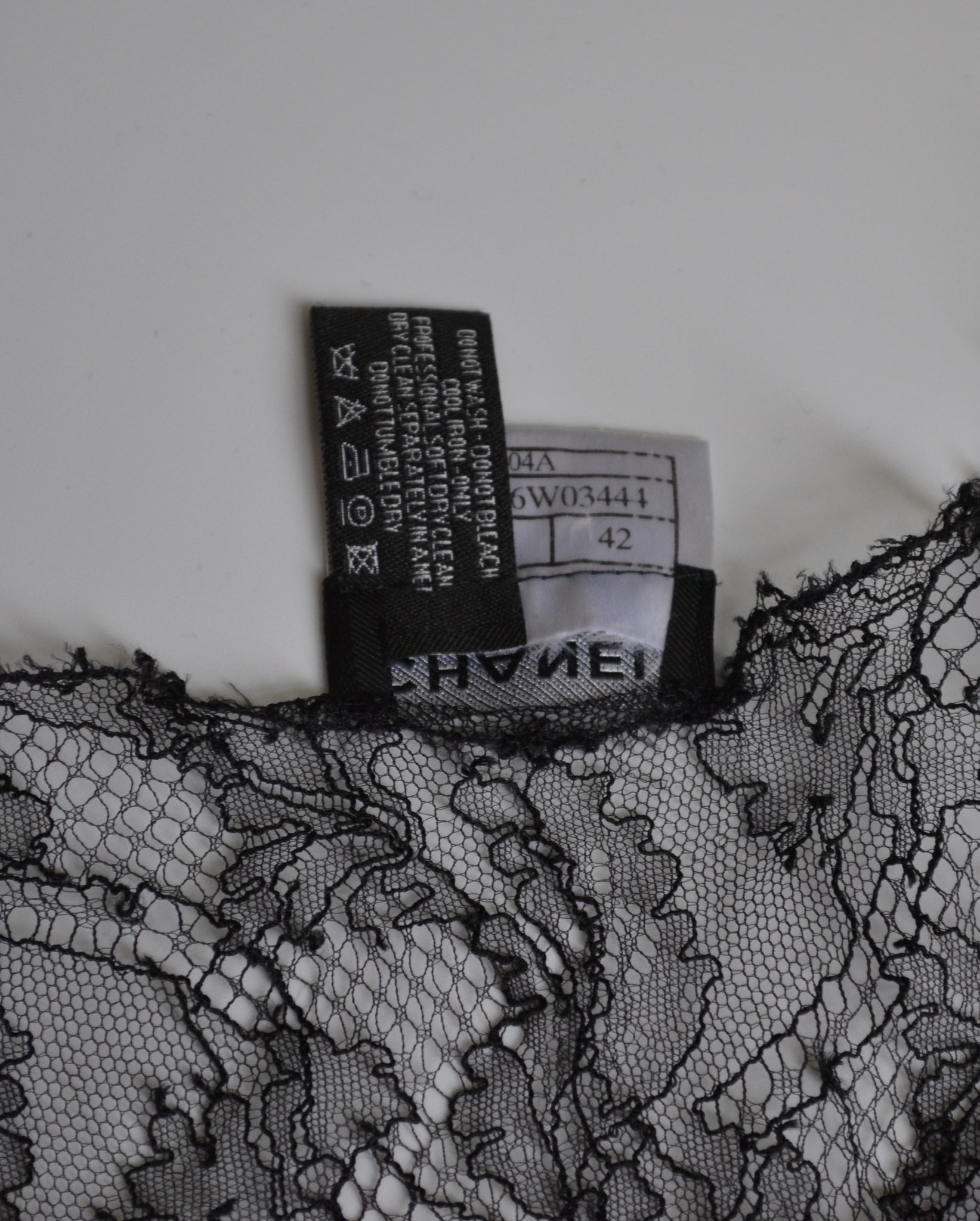 Chanel 2004 Black Sheer Lace Top – 23 Lux