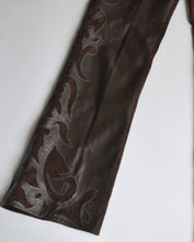 Load image into Gallery viewer, Vintage Brown Danier Patterned Leather Pants
