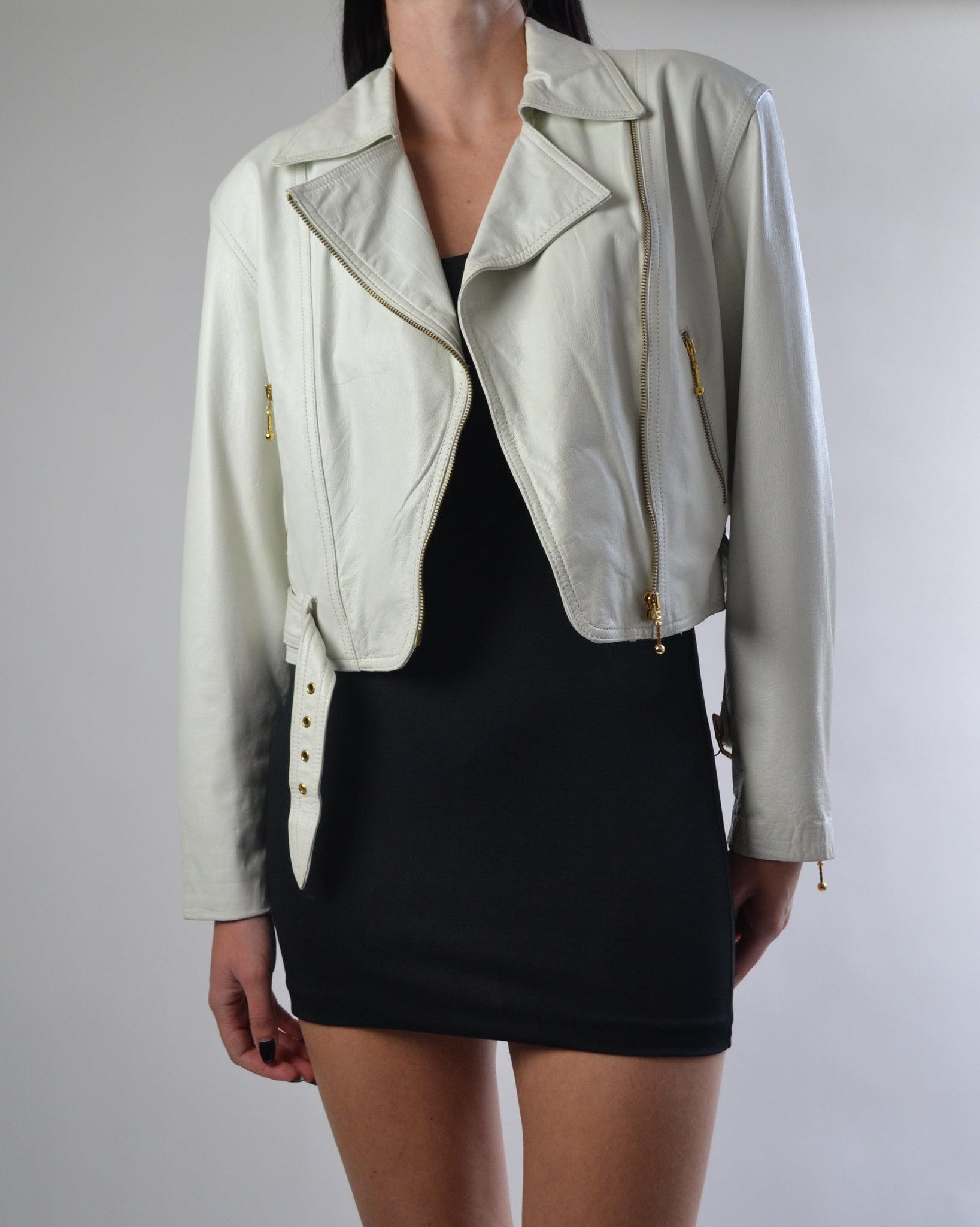 Danier white sales leather jacket