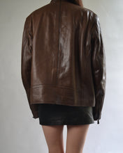 Load image into Gallery viewer, Brown Coach Leather Jacket
